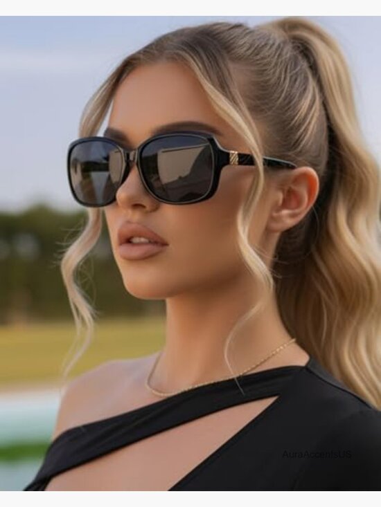 Wraparound Polarized Sunglasses for Women UV400 Protection Vintage Square Shades main image 7